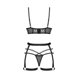 Obsessive - Blomentis 3-pcs set Black XS/S