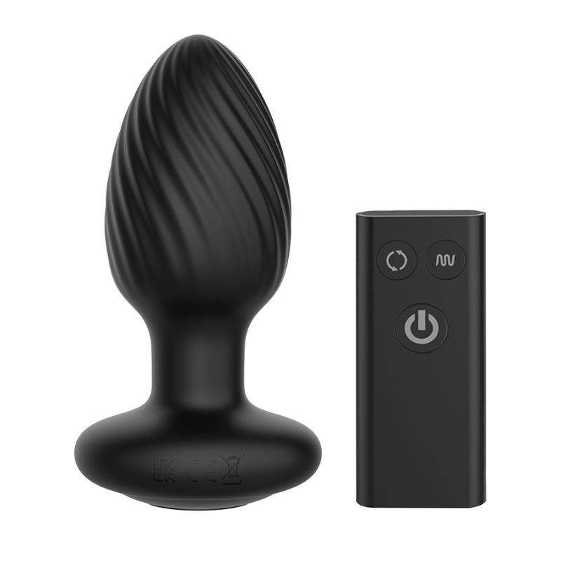 NEXUS - TORNADO Rotating Remote Control Anal Plug Large - Black