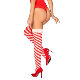 Obsessive - Kissmas Stockings Red L/XL