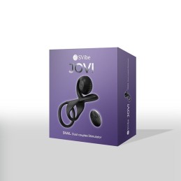 SVibe - JOVI Couples Ring Black Pideva Kliitori Stimulatsiooniga Peeniserõngas