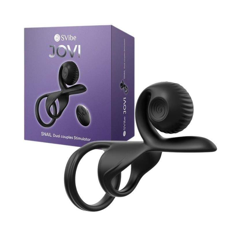 SVibe - JOVI Couples Ring Black Pideva Kliitori Stimulatsiooniga Peeniserõngas