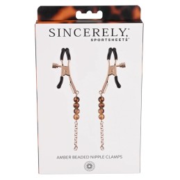 Sportsheets - Amber Beaded Nipple Clamps