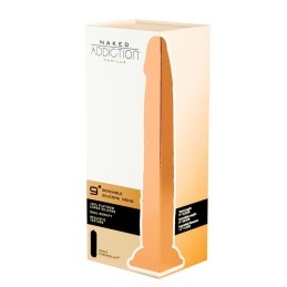 Naked Addiction - Silicone Bendable Dual Density Dildo 22,8 cm Cream