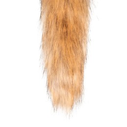 FOX TAIL 42CM PLUG - METAL GOLD BUTT PLUG WITH FUR TAIL SIZE S