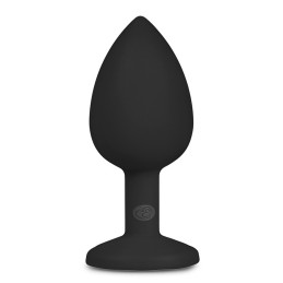 Diamond Silicone Butt Plug Small Black