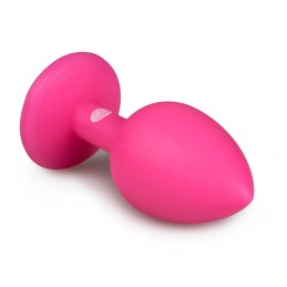 Diamond Silicone Butt Plug Small Pink