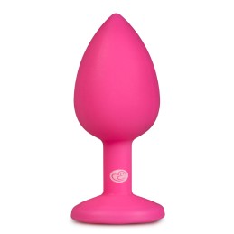 Diamond Silicone Butt Plug Small Pink