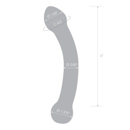 Curved Glass G-Spot Stimulator - Glas Dildo