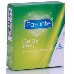 Pasante Delay Infinity Condoms – Lidocaine Delay Condom 3 Pack