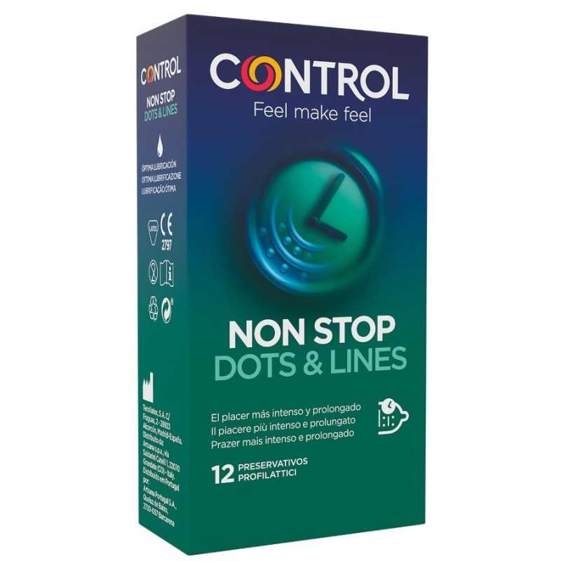 Control Condoms - Непрерывные точки и линии, 12 штук