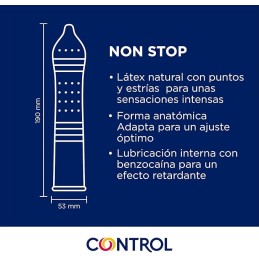 Control Condoms - Непрерывные точки и линии, 12 штук