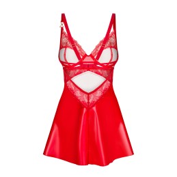 Obsessive - Aliosa Chemise & Thong Red 2XL/3XL