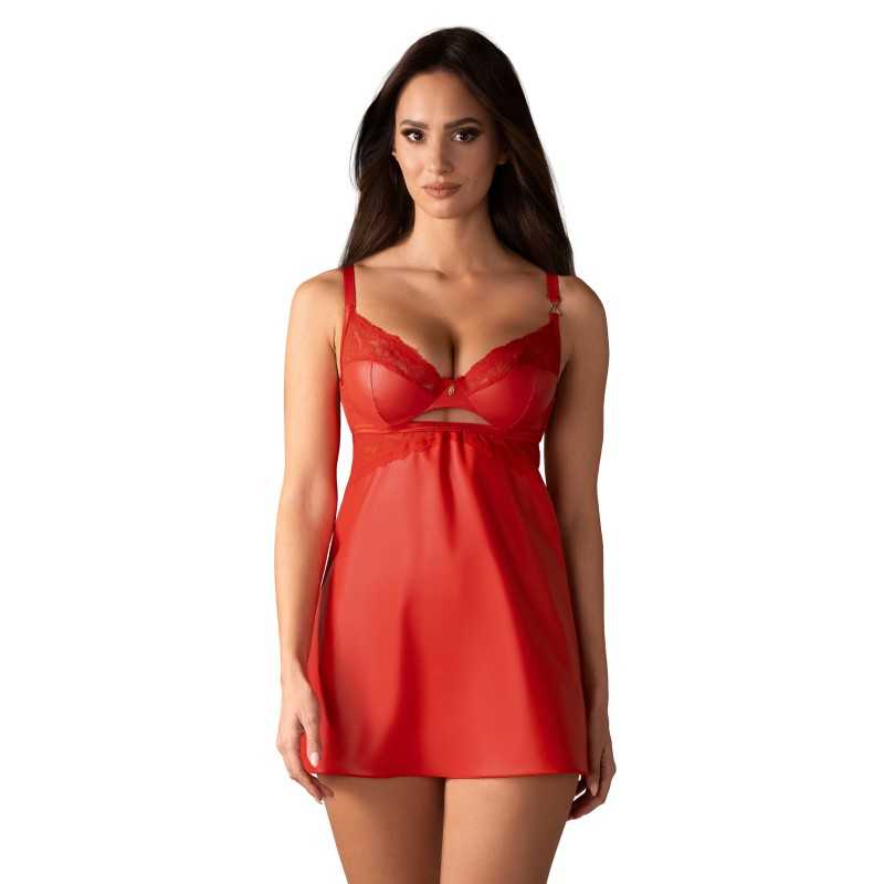 Obsessive - Aliosa Chemise & Thong Red S/M