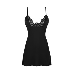 Obsessive - Bellastia Chemise with Thong Black XS/S