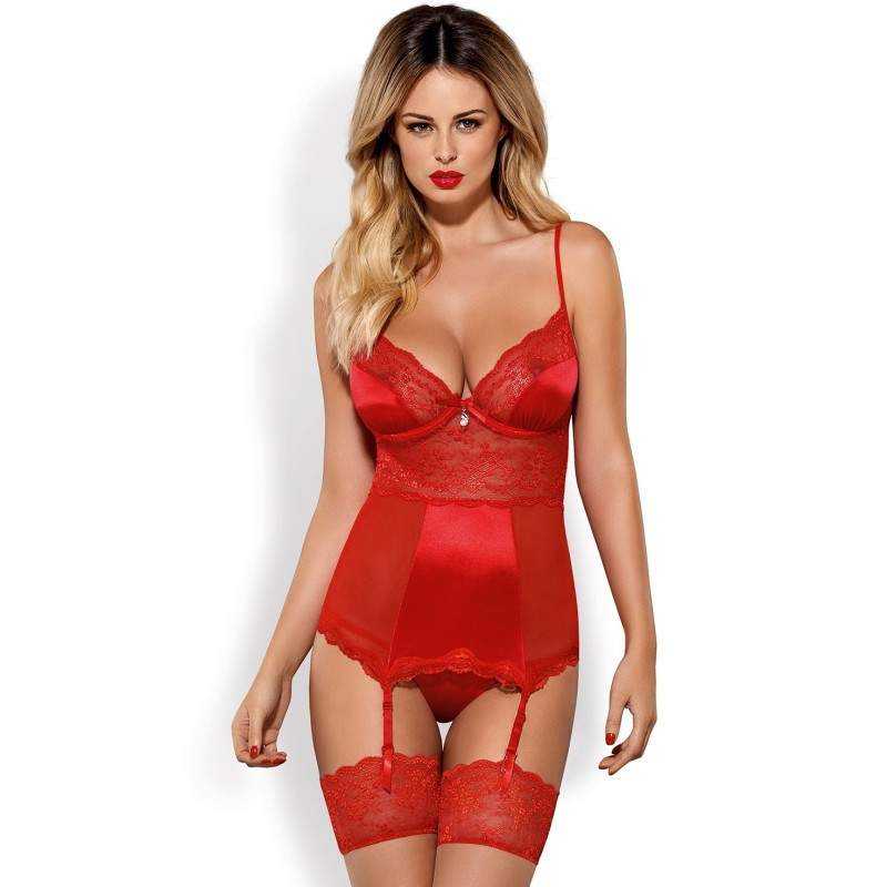 OBSESSIVE - LOVICA CORSET & THONG RED