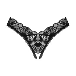 Obsessive - Donna Dream String with Open Crotch Black M/L