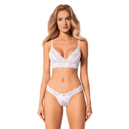 Obsessive - Heavenlly Set Bra & Thong White XS/S