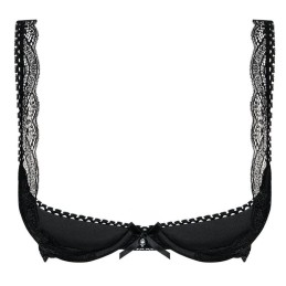 Obsessive - Miamor Bra with Quarter Cups Black S/M