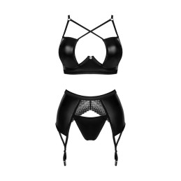 Obsessive - Norides 3-Piece Garter Set Black XS/S