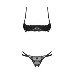 Obsessive - Nutris 2-pcs crotchless set Black M/L