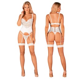 Obsessive - S814 Stockings White S/M