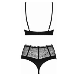 Obsessive - Sharlotte Two-Piece Lingerie Set Black S/M