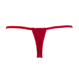 MAISON CLOSE - PETIT SECRET OPEN THONG RED L