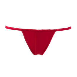 MAISON CLOSE - PETIT SECRET OPEN THONG RED L