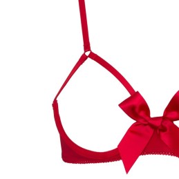 MAISON CLOSE LE PETIT SECRET - NAKED BREAST BRA RED S