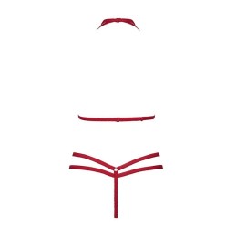 LE PETIT SECRET - SET HARNESS AND THONG - RED S/M