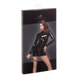 Noir Handmade - Pvc Mini Dress With Black 2-way Zipper In The Front S