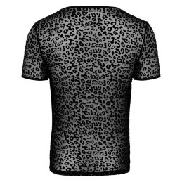 Noir Handmade - Leopard Flock V-neck T-shirt L