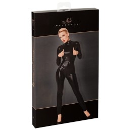 Noir Handmade - Caged Wetlook Catsuit With Zippers And Ring S