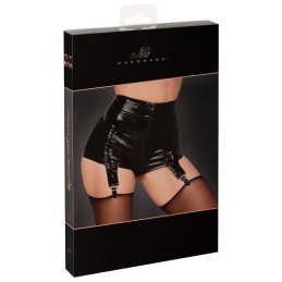 Noir Handmade Wetlook Suspender Shorts M – Glam Fetish Style