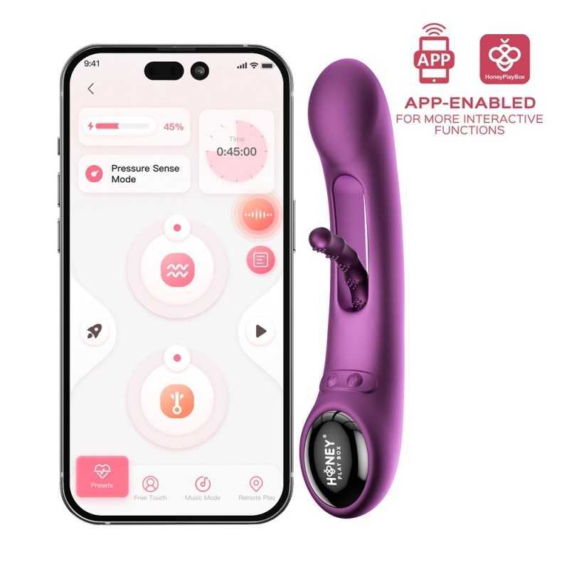 HoneyPlayBox - Tempo-Pressure Sensing App-Controlled Kinky Finger Tapping G-spot Vibrator HoneyPlayBox - Tempo-Pressure Sensing App-Controlled Kinky Finger Tapping G-spot Vibrator