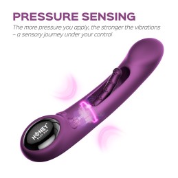 HoneyPlayBox - Tempo-Pressure Sensing App-Controlled Kinky Finger Tapping G-spot Vibrator