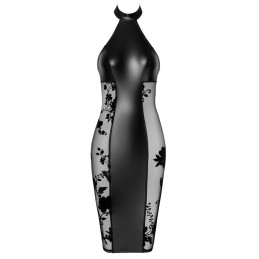 Noir Handmade - Shiny Powerwetlook Dress With Transparent Powernet Inserts S