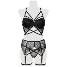 GREY VELVET - 3 PCS EROTIC STRAPS SET XL