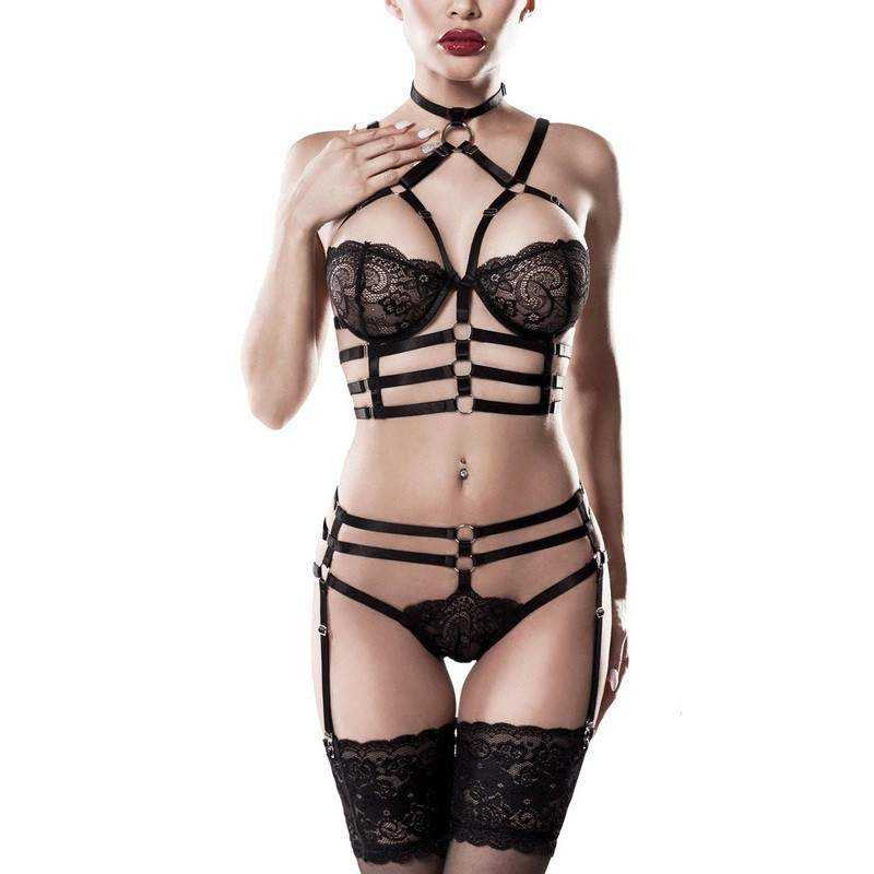 GREY VELVET - 2 PCS HARNESS SET XS/S