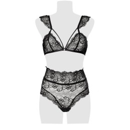 GREY VELVET - WING SLEEVES BRA SET S