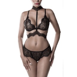 GREY VELVET - SEXY NECKHOLDER BRA SET M