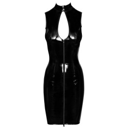 BLACK LEVEL - 2-WAY ZIP VINYL DRESS LACING AT THE BACK S