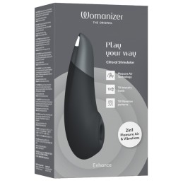 Womanizer - Enhance Pleasure Air Stimulator and Vibrator Black