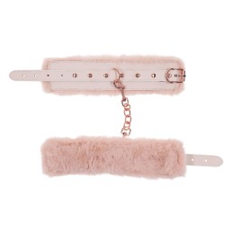 Sportsheets - S&M Peaches ‘n CreaMe Fur Handcuffs Cream
