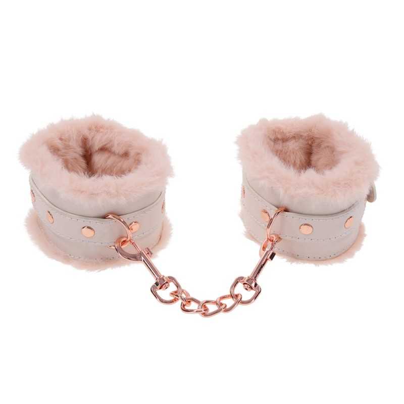 Sportsheets - S&M Peaches ‘n CreaMe Fur Handcuffs Cream