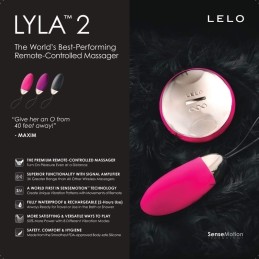 Lelo - Lyla 2 Vibraator-kuul Kaugjuhtimispuldiga Lillakasroosa