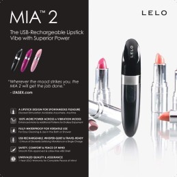 Lelo - Mia 2 вибратор в форме помады чёрный