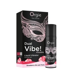 Orgie - vedel vibraator paaridele Dual Vibe Gin and Tonic Strawberry