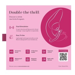 Womanizer - Blend Pleasure Air Rabbit Vibrator Dark Pink
