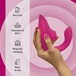 Womanizer - Blend Вибратор И Воздушный Стимулятор Тёмно-розовый